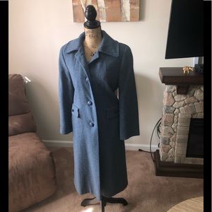 Light blue pea coat deep pockets